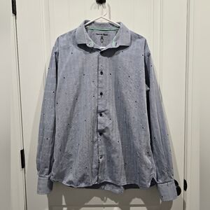 Luchiano Visconti black series button down shirt gray XL